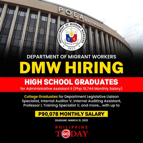 www.dmw.gov.ph job hiring 2023 canada